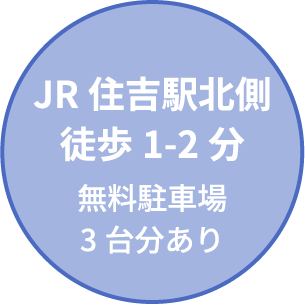 JR住吉駅北側徒歩1-2分 無料駐車場3台分あり